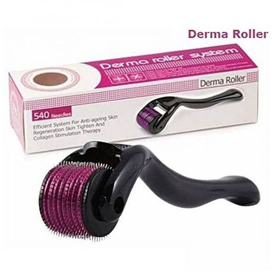 Derma Roller Facial & Hair Therapy 540 Titanium Microneedle Hair Regrowth Beard Growth Anti Hair Loss Treatment Thinning
